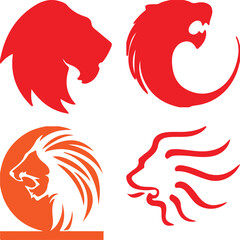 Lion bundil simple icon. Vector ICON all icon Viktor