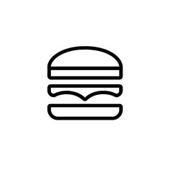 Minimalist Burger Icon Design vector illustration