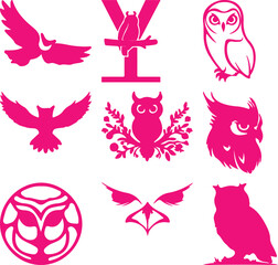  Owl  bundil simple icon. Vector ICON all icon Viktor 