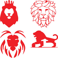 Lion bundil simple icon. Vector ICON all icon Viktor