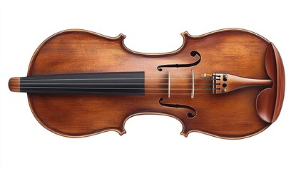 Fototapeta premium Top view of a classic violin.