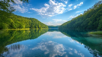 Fototapeta premium Beautiful landscape of Plitvice Lakes National Park (Croatia)