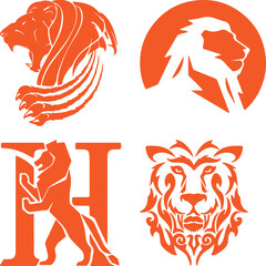 Lion bundil simple icon. Vector ICON all icon Viktor