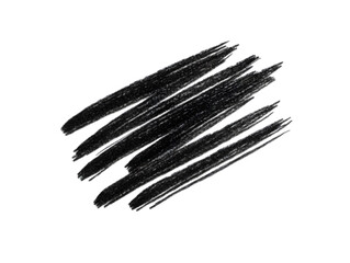 Abstract Black Brush Stroke Isolated Background Illustration