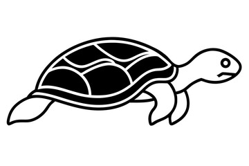 Turtle silhouette vector illustration