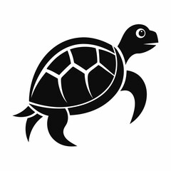 Turtle silhouette vector illustration