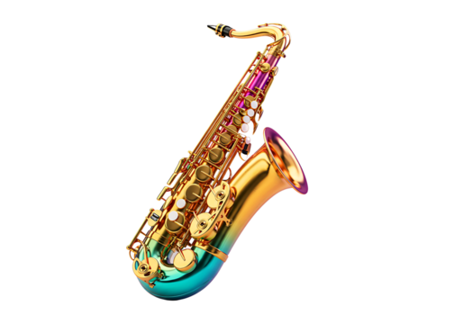 Saxophone Isolated on Transparent Background