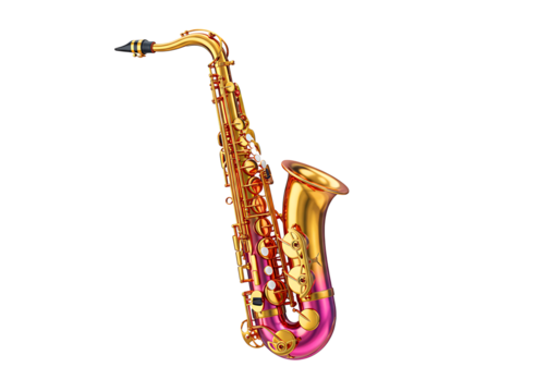 Saxophone Isolated on Transparent Background