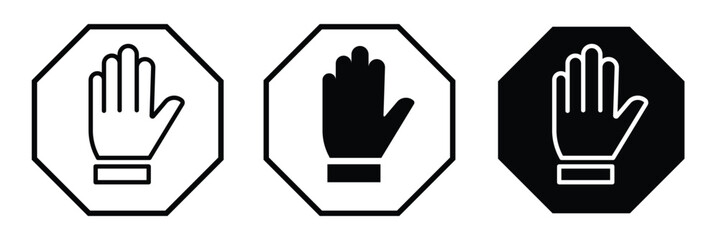stop hand icon.