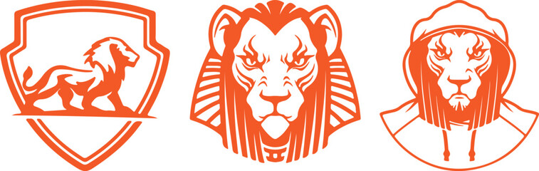 Lion  bundil simple icon. Vector ICON all icon Viktor