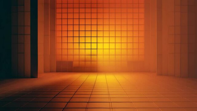 Orange gradient vector background. Abstract texture of squares for design and video.