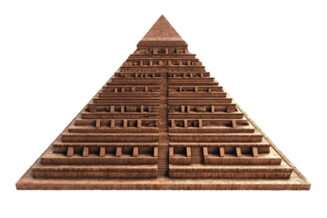 Ancient Egyptian Pyramid Illustration,3D Model,Isolated,Transparent Background