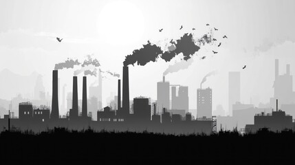 Industrial pollution landscape