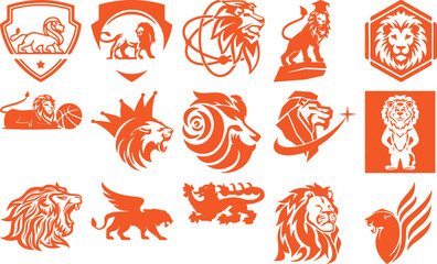 Lion  bundil simple icon. Vector ICON all icon Viktor