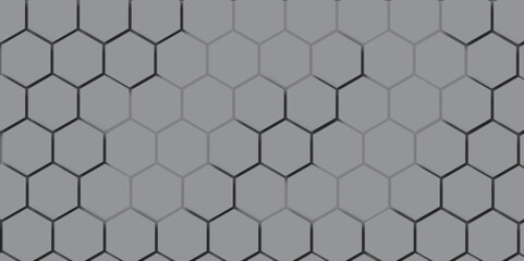 Seamless metal grid pattern with hexagonal design in black and grey