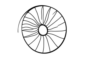 Abstract Circular Glowing Pattern Illustration