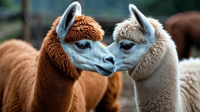 Duo of alpacas