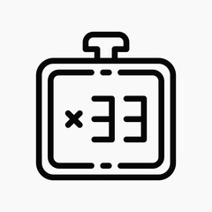 Design Illustration graphic of digital dhikr icon with line style. Suitable for UI, mobile design, web design, etc.
