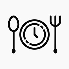 Design Illustration graphic of breaking fast time icon with line style. Suitable for UI, mobile design, web design, etc.
