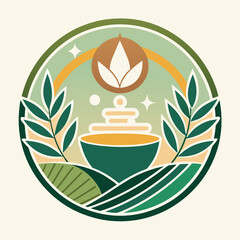 Flat vector-logo spa minimal. 