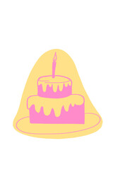 birthday cake with candle