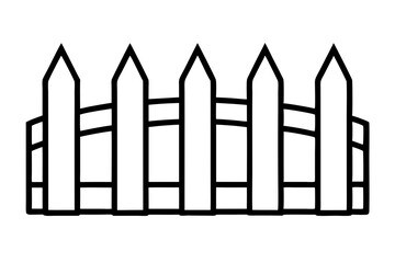 Fence silhouette vector illustration