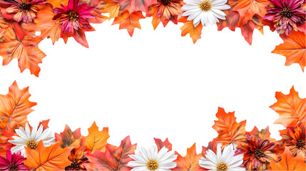 Autumn Floral Frame Illustration Background