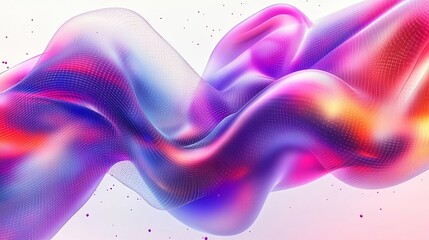 Symphony of transparent glass woven enigmatic abstract, flowy iridescent holographic texture background, timeless refinement holographic dynamic shape background