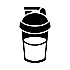 Protein shaker icon isolated on white background.