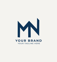 logo letter MN suitable bussiness company