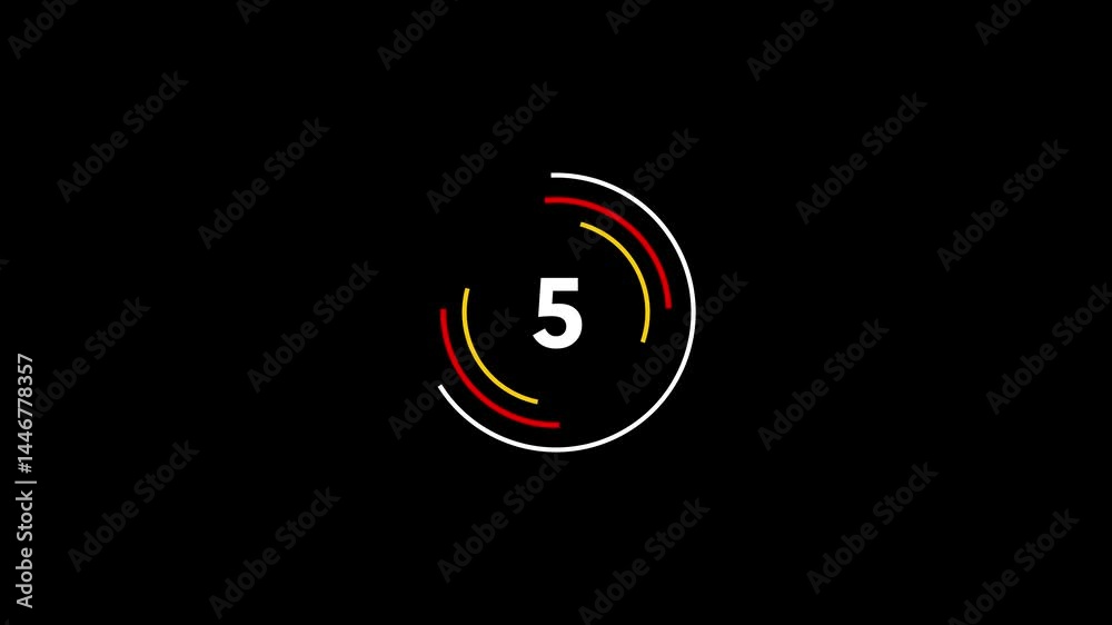 Poster five second countdown timer animation