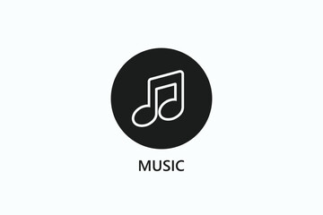 Music Icon Or Logo Isolated Illustration
