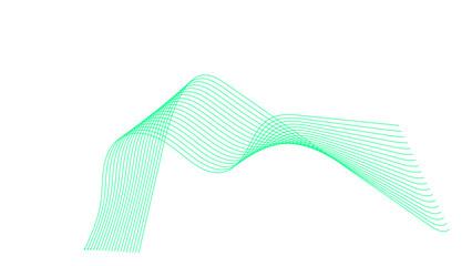 Fototapeta premium Abstract colorful wave element for design. Digital frequency track equalizer. Stylized line art background. Vector illustration. Wave with lines created using blend tool