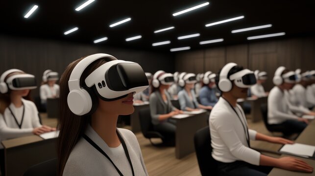 VR Training Session in Conference Room