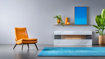 Modern office interior with computer setup