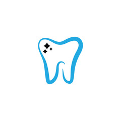 tooth logo icon illustration flat