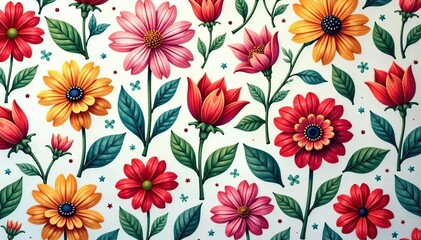 Intricate floral motifs form a continuous, delicate pattern perfect for wallpaper or fabric , plant, background