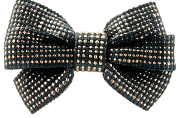 Black And Rose Gold Studded Bow Isolated Background Illustration