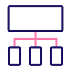 Site Structure Vector Line Two Colors Icon Design
