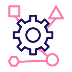 Schema Markup Vector Line Two Colors Icon Design