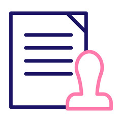 Obraz premium Page Authority Vector Line Two Colors Icon Design