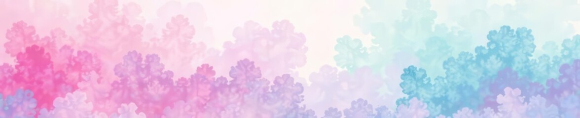 Fototapeta premium Sweet pastel watercolor strokes in shades of mint, pink, and lavender, artistic, calm, watercolor