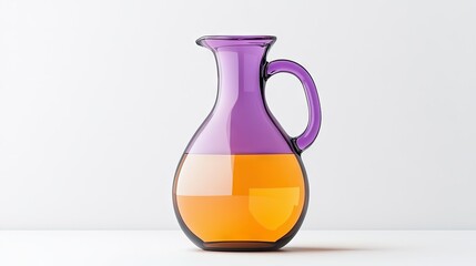 A vibrant glass pitcher with a dual-toned design.