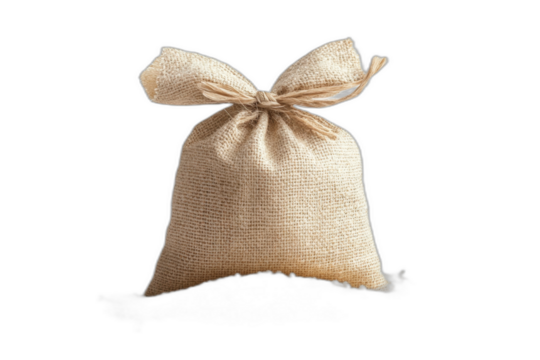 Bag of colorful bubbles isolated on transparent background.