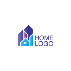 Real Estate Home Icon Logo with Modern Gradient Style