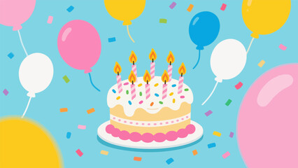 Birthday cake vector pattern