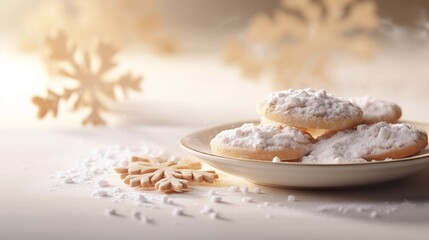 Christmas: Cluster of snowflake cookies
