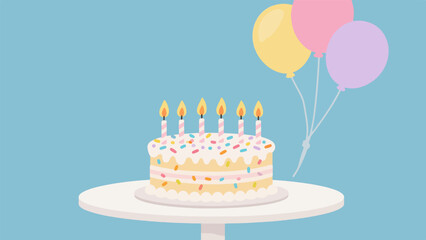 Birthday cake vector pattern