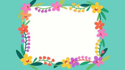 Vanda pattern, flower vector pattern surrounds the border.