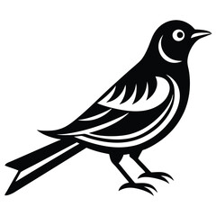 Fototapeta premium Minimalistic-logo-cuckoo-bird-not-detailed. 